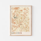germantown, maryland map poster - image 1