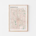 minneapolis, minnesota map poster - image 1