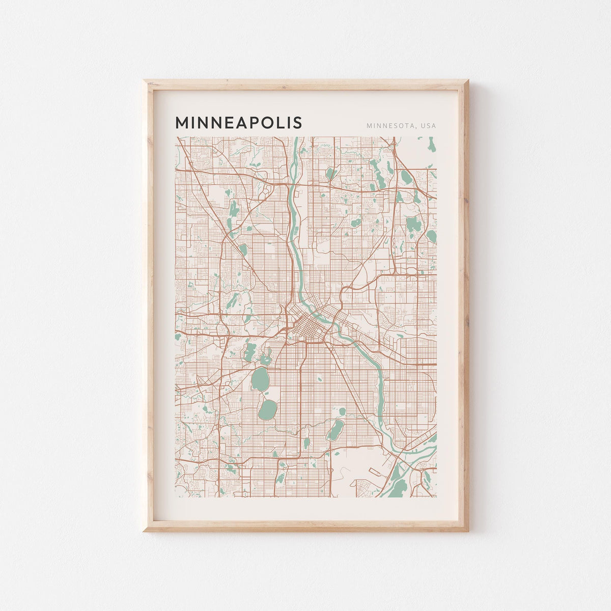 minneapolis, minnesota map poster - image 1