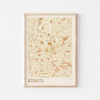 atlanta, georgia map poster - image 1