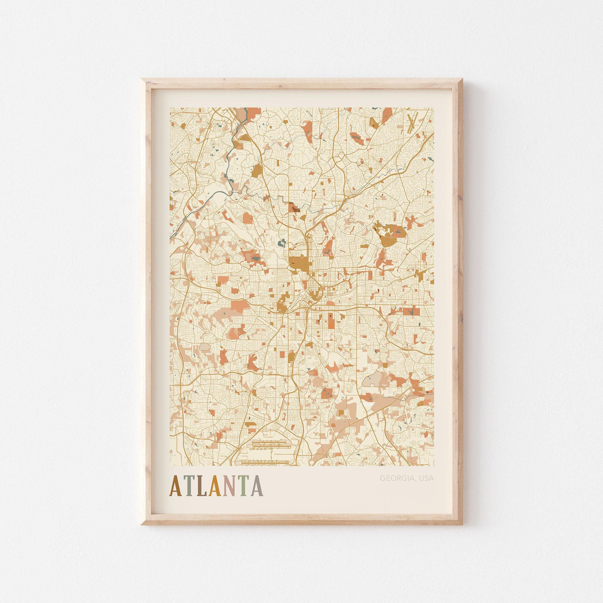 atlanta, georgia map poster - image 1