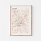 canton, ohio map poster - image 1