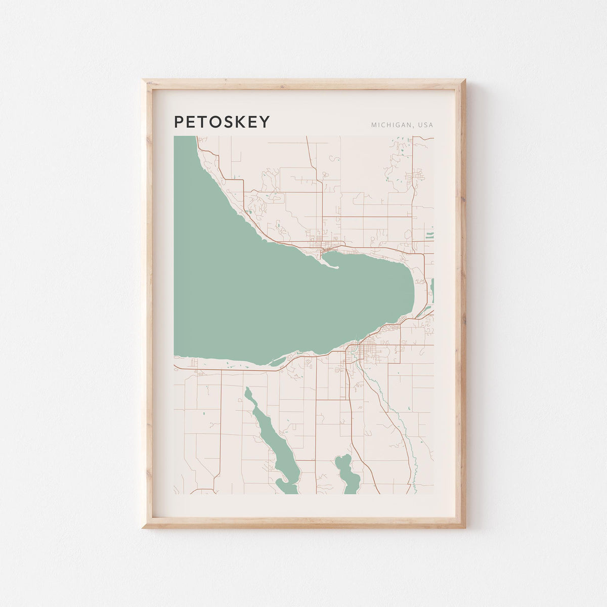 petoskey, michigan map poster - image 1