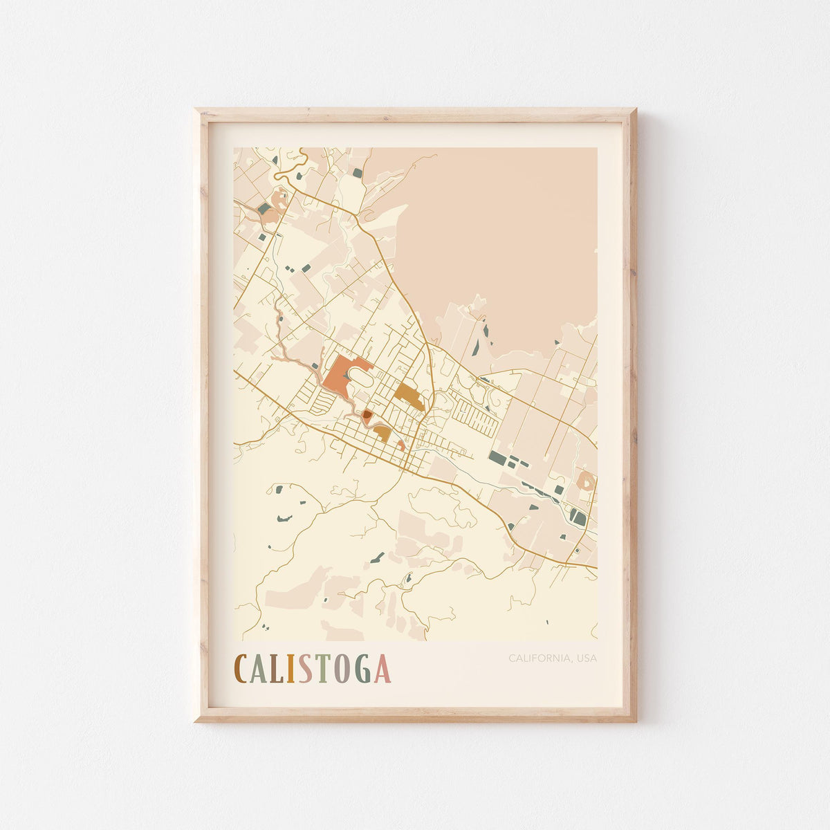 calistoga, california map poster - image 1