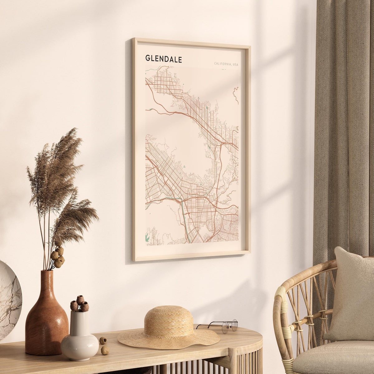 glendale, california map poster - image 2