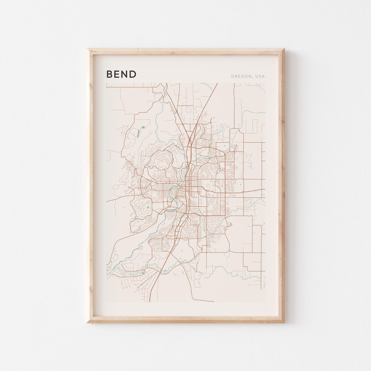 bend, oregon map poster - image 1