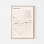 lafayette, california map poster - image 1