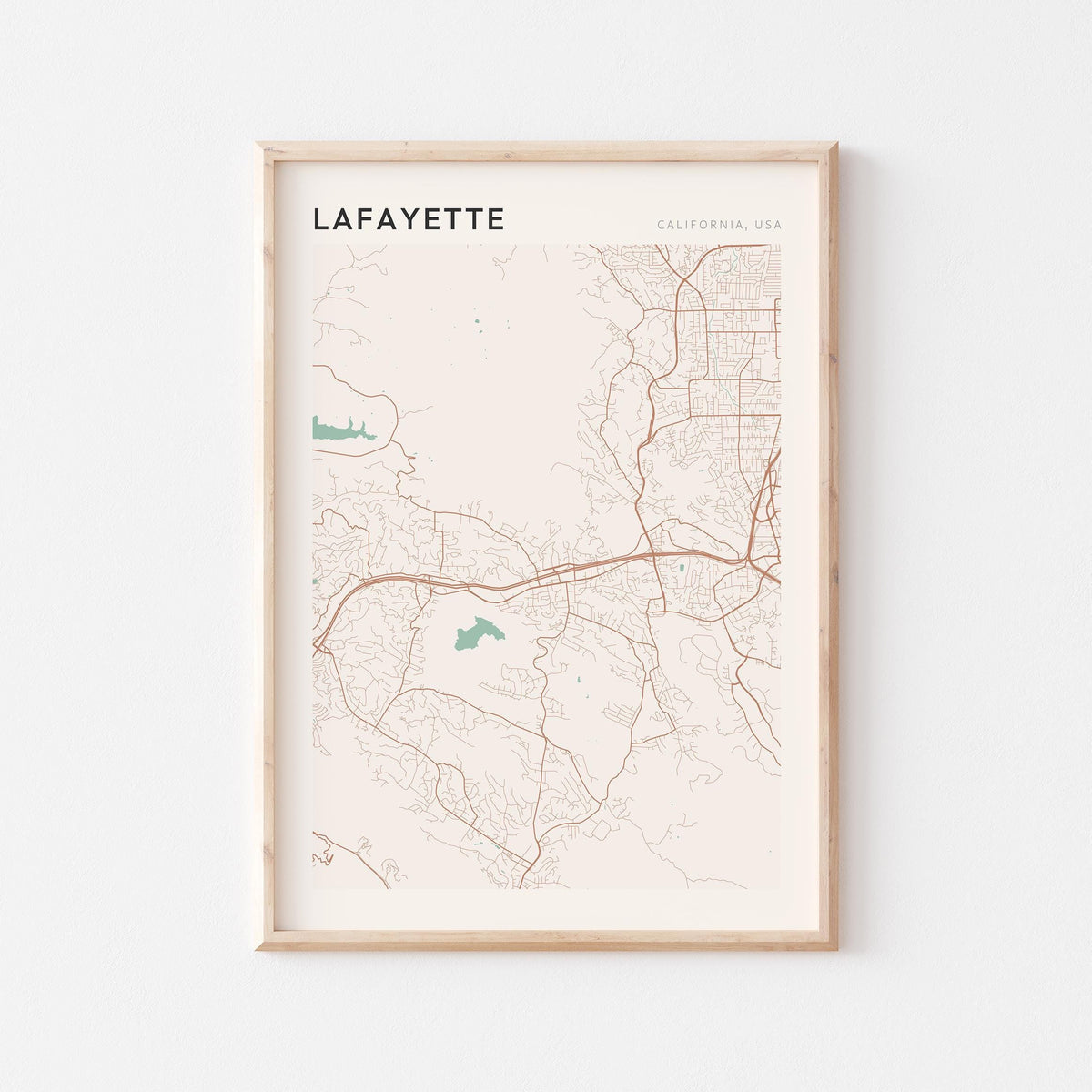 lafayette, california map poster - image 1