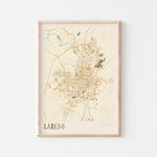 laredo, texas map poster - image 1