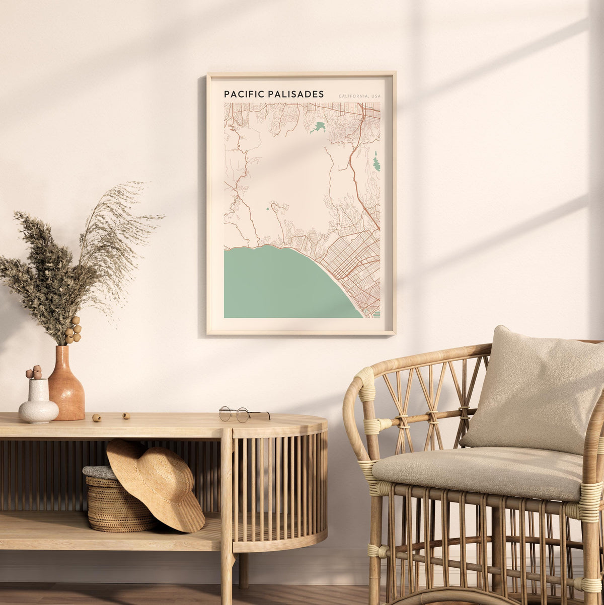 pacific palisades, california map poster - image 3