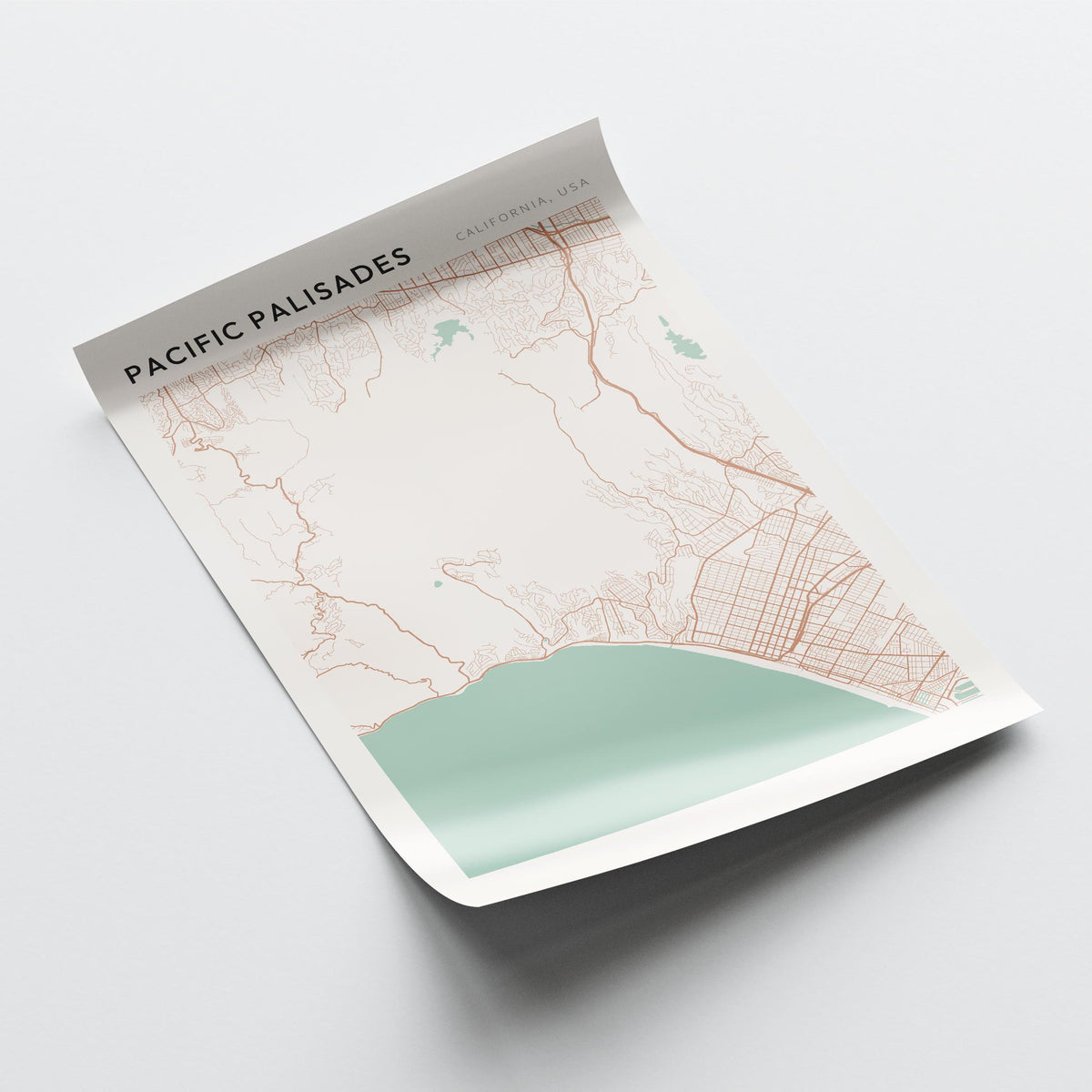 pacific palisades, california map poster - image 4