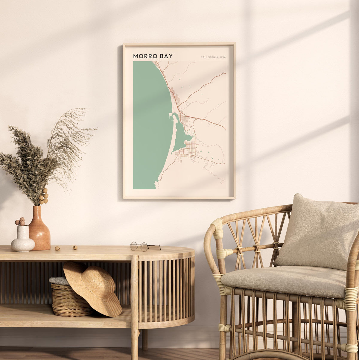 morro bay, california map poster - image 3