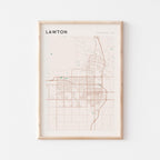 lawton, oklahoma map poster - image 1