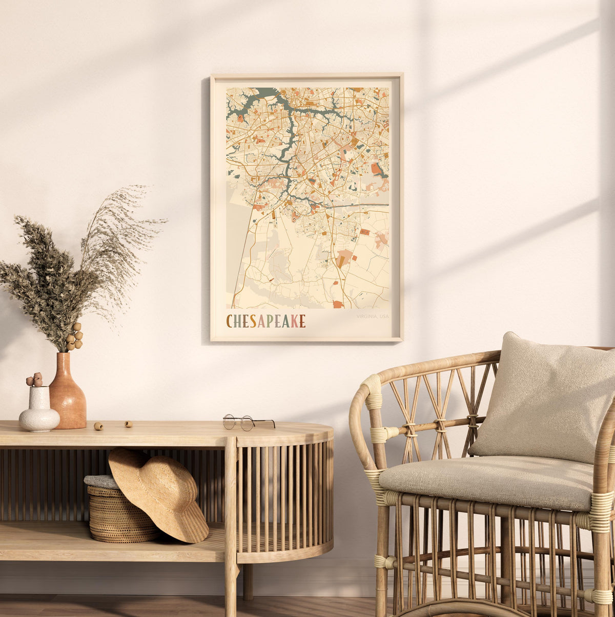 chesapeake, virginia map poster - image 3