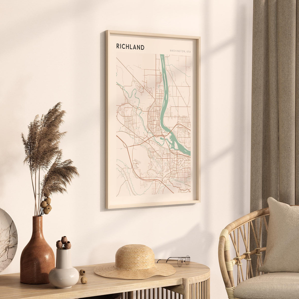 richland, washington map poster - image 2