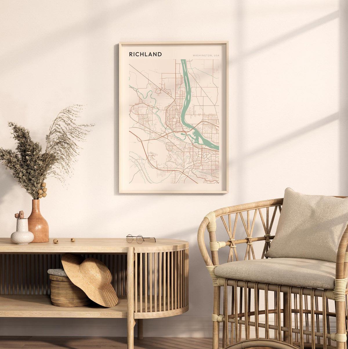 richland, washington map poster - image 3