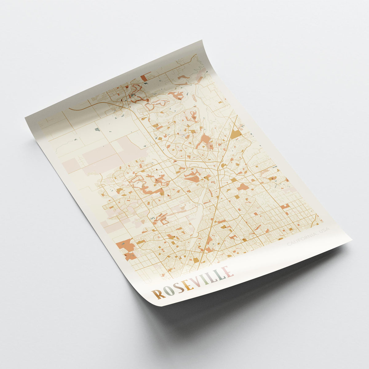 roseville, california map poster - image 4