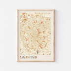 san antonio, texas map poster - image 1