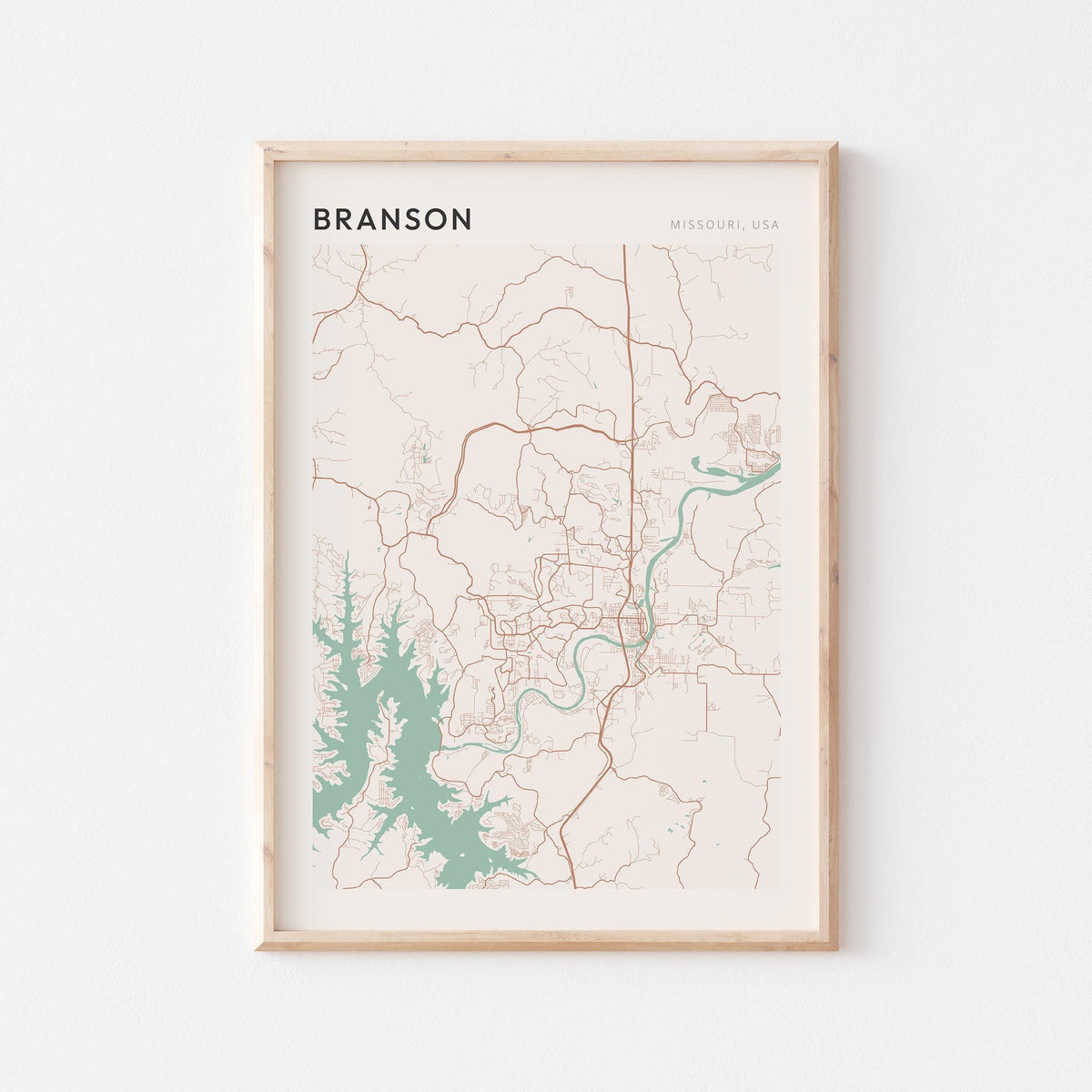 branson, missouri map poster - image 1