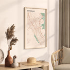 san bruno, california map poster - image 2