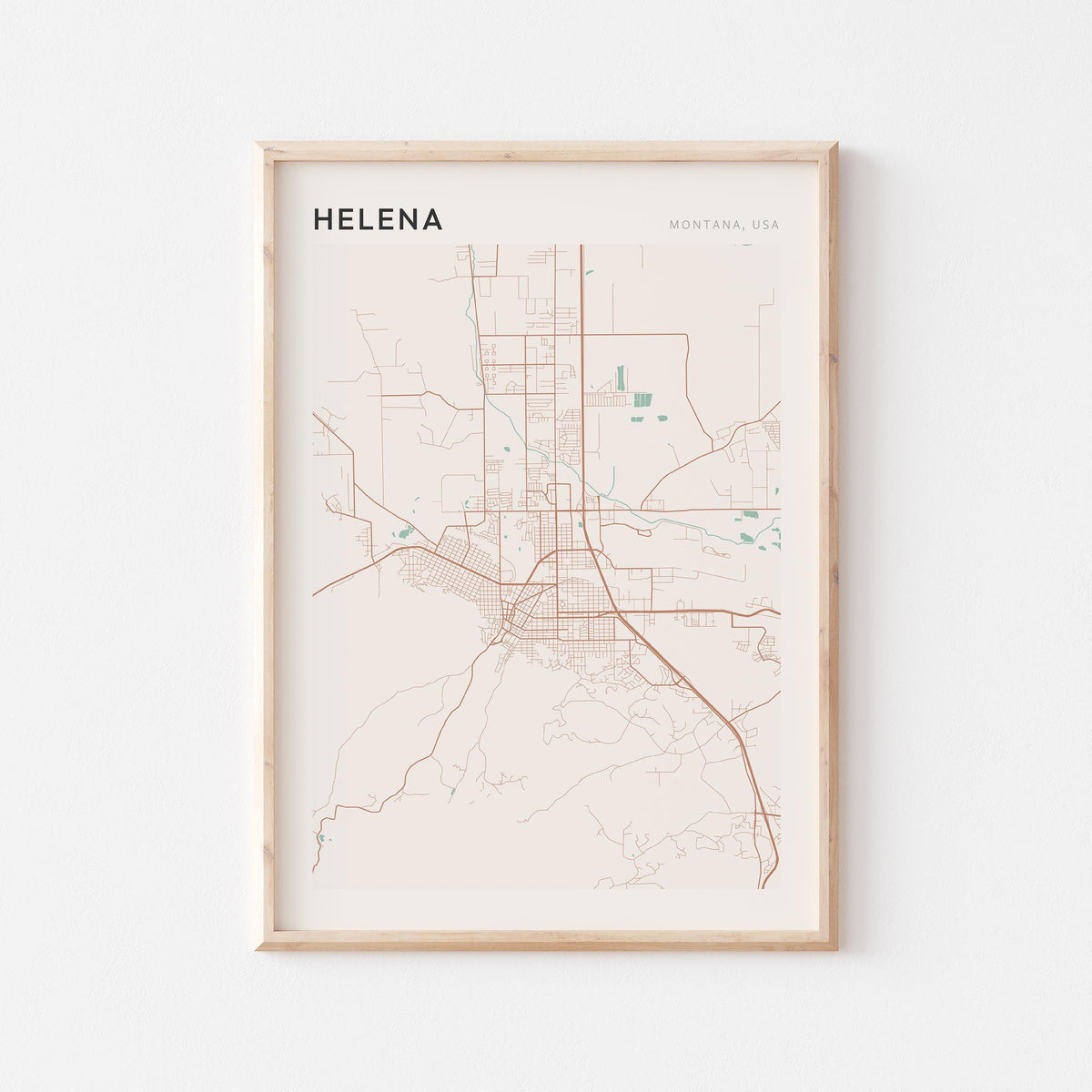 helena, montana map poster - image 1