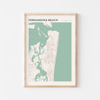 fernandina beach, florida map poster - image 1
