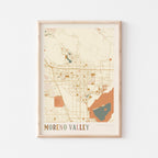 moreno valley, california map poster - image 1