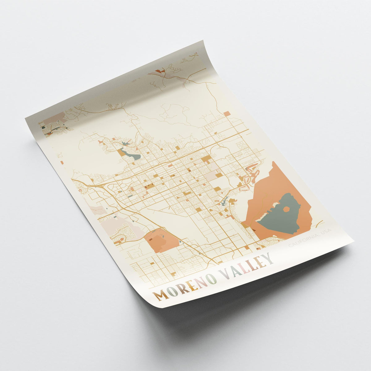 moreno valley, california map poster - image 4