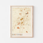fayetteville, arkansas map poster - image 1