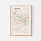little rock, arkansas map poster - image 1