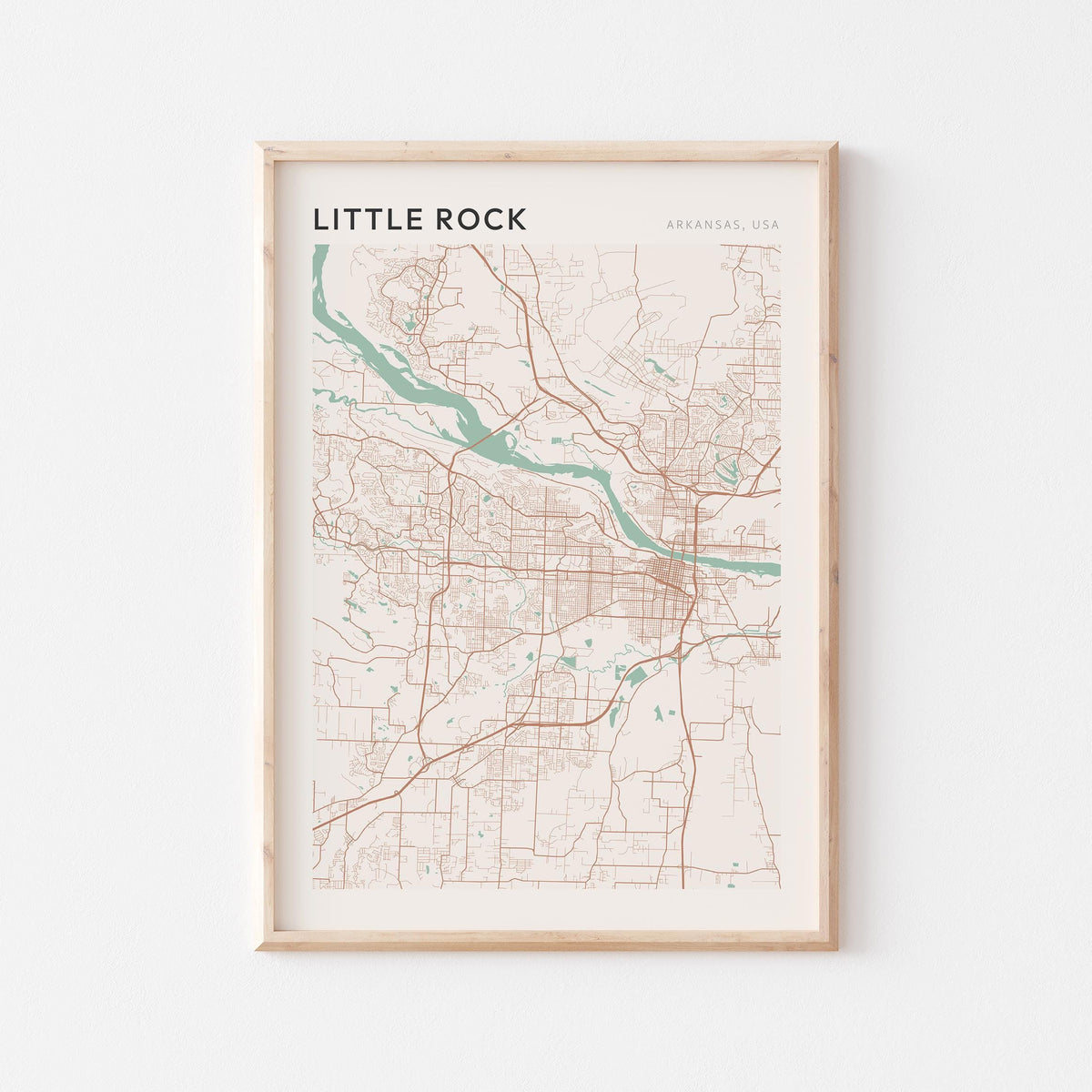 little rock, arkansas map poster - image 1