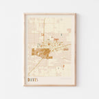 davis, california map poster - image 1