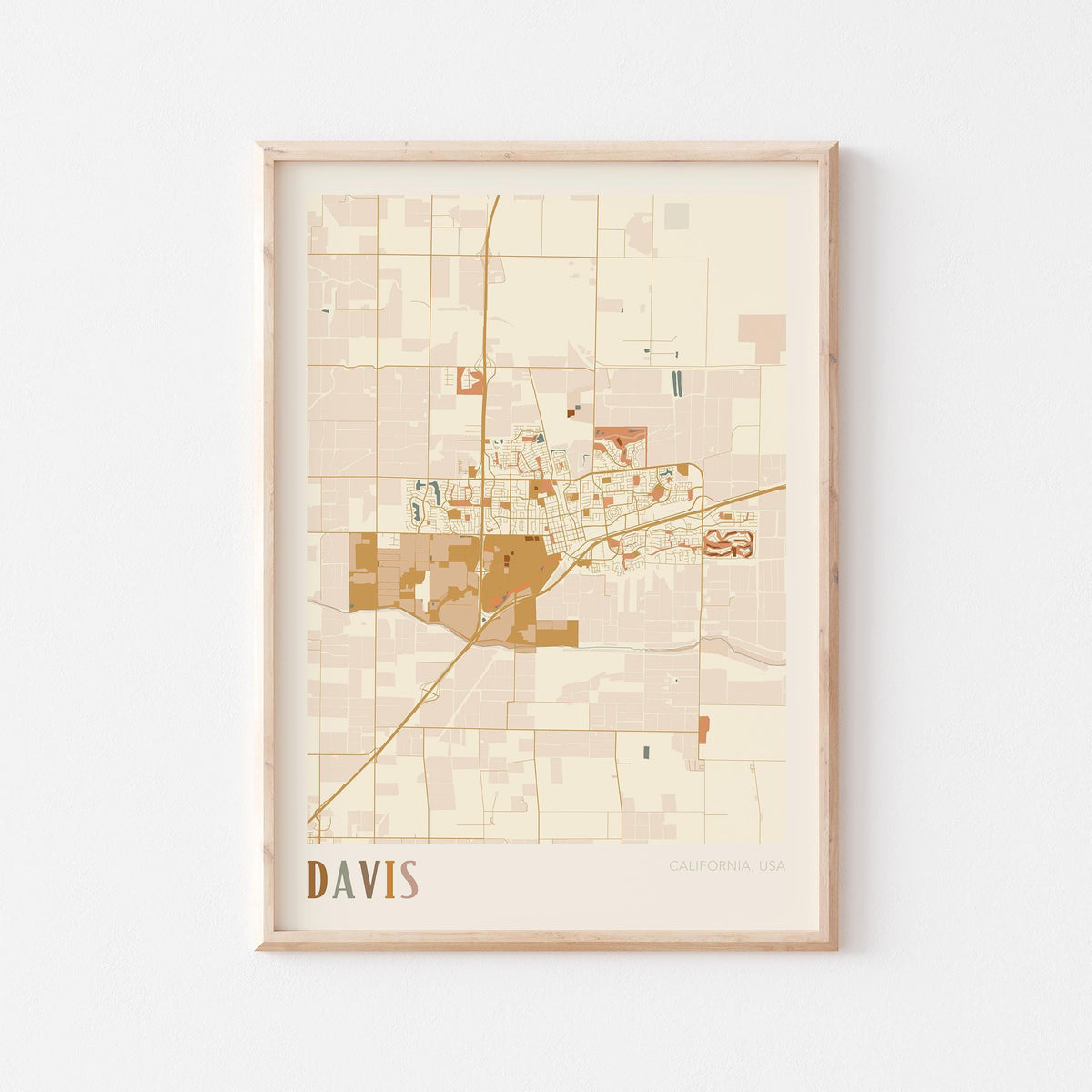davis, california map poster - image 1