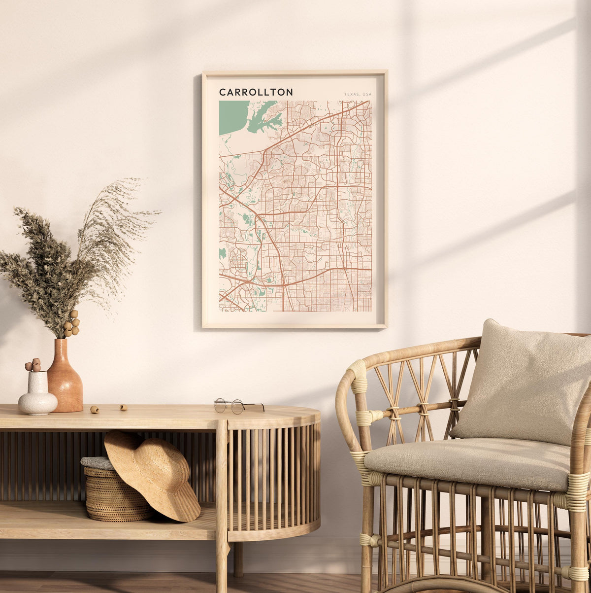 carrollton, texas map poster - image 3