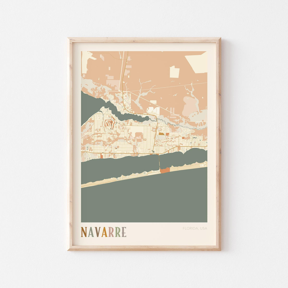 navarre, florida map poster - image 1