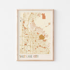 salt lake city, utah map poster - image 1