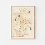 oklahoma city, oklahoma map poster - image 1