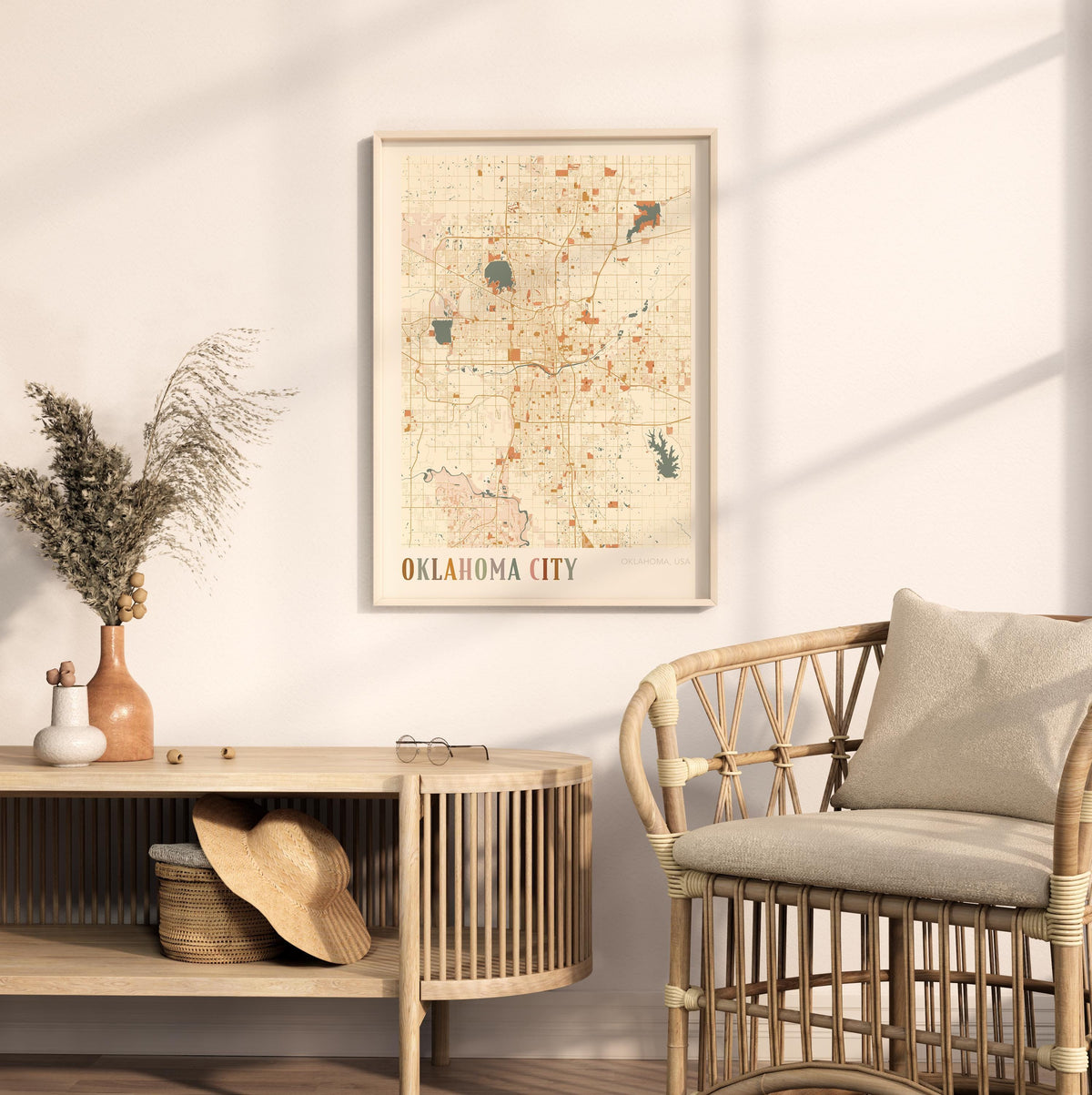 oklahoma city, oklahoma map poster - image 3