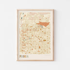 peoria, arizona map poster - image 1