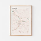 athens, ohio map poster - image 1