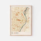 st. louis, missouri map poster - image 1