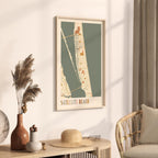 satellite beach, florida map poster - image 2