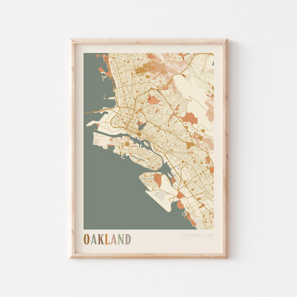 oakland, california map poster - image 1