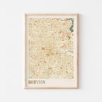 houston, texas map poster - image 1