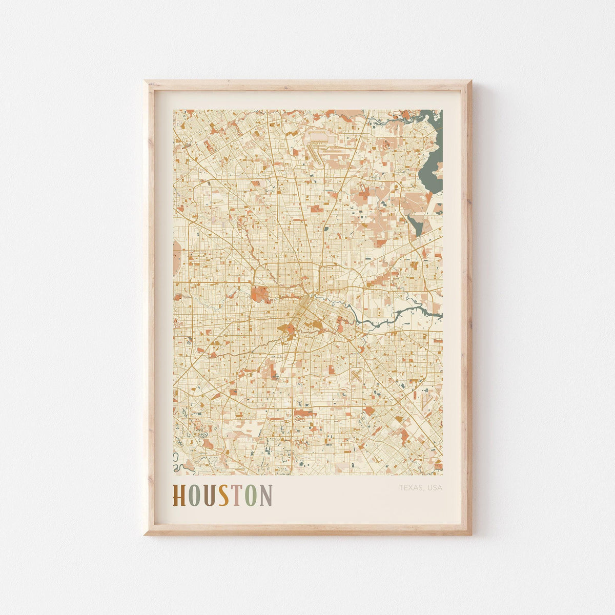 houston, texas map poster - image 1