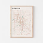 rochester, minnesota map poster - image 1
