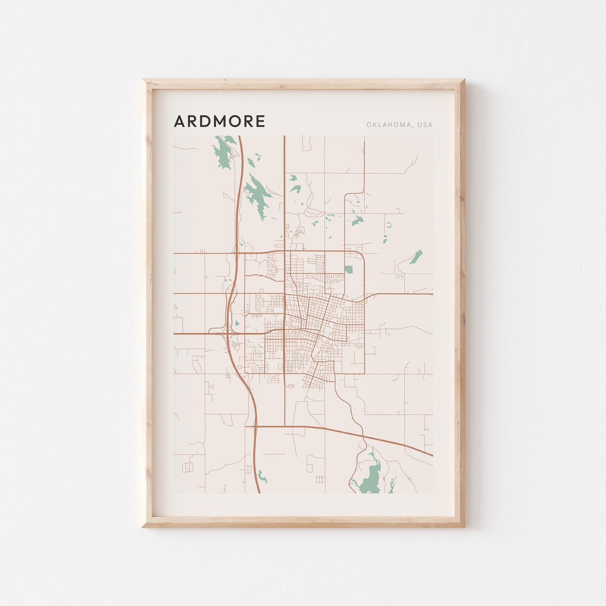 ardmore, oklahoma map poster - image 1