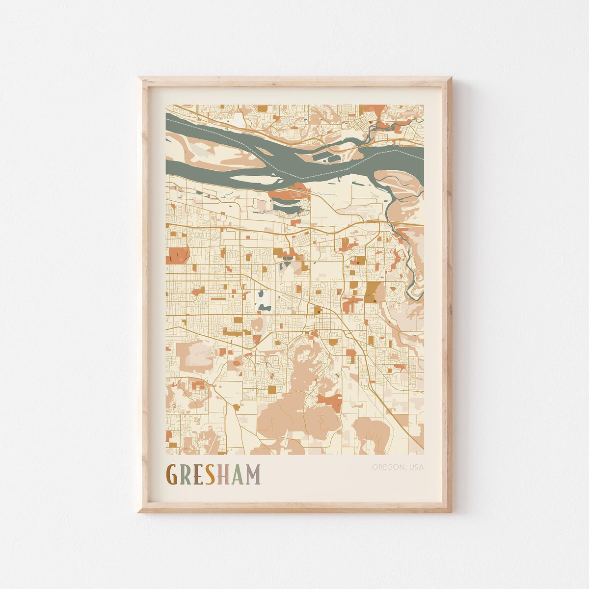 gresham, oregon map poster - image 1