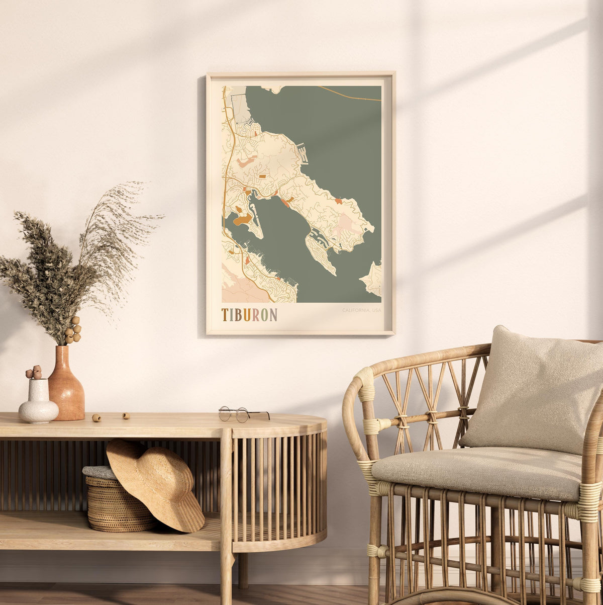 tiburon, california map poster - image 3