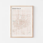 sioux falls, south dakota map poster - image 1
